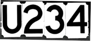 REGISTER LETTER BLACK L