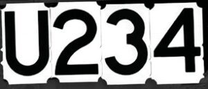 REGISTER LETTER BLACK P