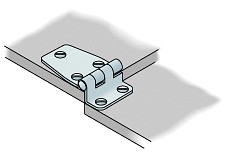 DOOR HINGE 37x68mm 2 DOOR HINGE 37x68mm - Image 2