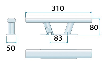 BOLLARD AISI316 310 MM 3 BOLLARD AISI316 310 MM - Image 3