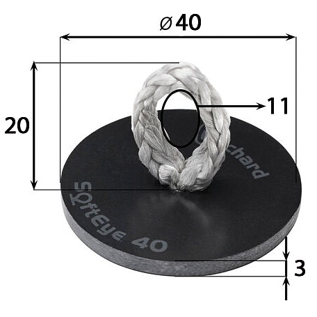 ADHESIVE DYNEEMA LOOP, BLACK 4 ADHESIVE DYNEEMA LOOP, BLACK - Image 4