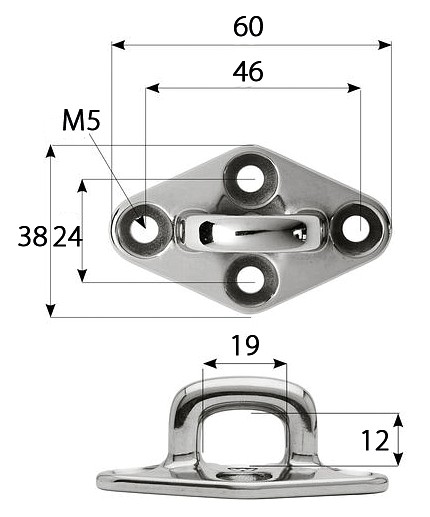 RING PLATES SQUARE 60mm 3 RING PLATES SQUARE 60mm - Image 3