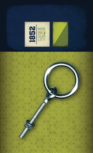 BOAT RING WITH NUT, AISI 316, 6MM