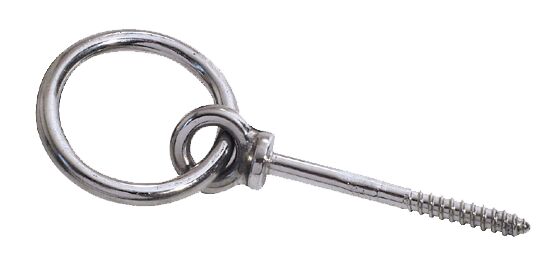 STAINLESS STEEL BOAT RING WITH WOODEN THREAD 8x60MM 1 STAINLESS STEEL BOAT RING WITH WOODEN THREAD 8x60MM