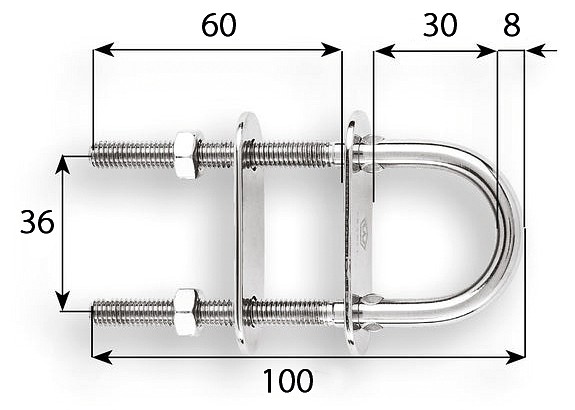 TRAILER HOOK 8x100 3 TRAILER HOOK 8x100 - Image 3
