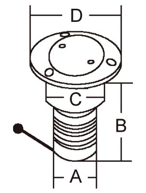 CAP SCREW POP-UP 38MM WATER, 30° ANGLE 4 CAP SCREW POP-UP 38MM WATER, 30° ANGLE - Image 4