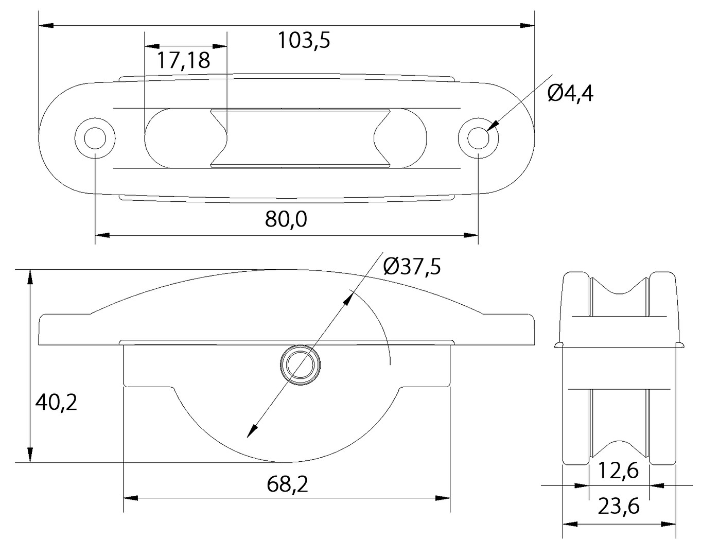 COVER PULLEY 100MM, NYLON 3 COVER PULLEY 100MM, NYLON - Image 3