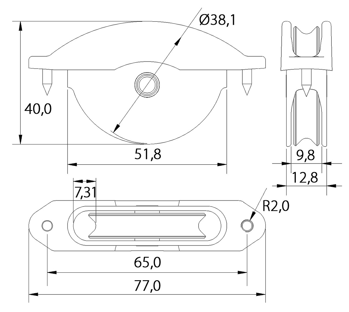 COVER PLATE 76MM, ALUMINUM 3 COVER PLATE 76MM, ALUMINUM - Image 3