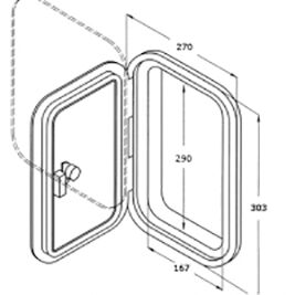 SERVICE HATCH 270 X 373 MM WHITE 3 SERVICE HATCH 270 X 373 MM WHITE - Image 3