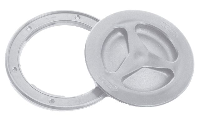 WHITE PLASTIC INSPECTION HATCH 204MM 1 WHITE PLASTIC INSPECTION HATCH 204MM