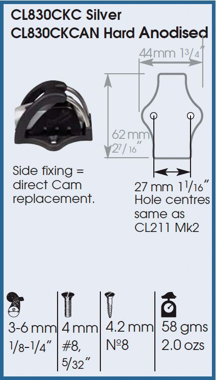 CLAMCLEAT INLINE ROPE LOCK 2 CLAMCLEAT INLINE ROPE LOCK - Image 2