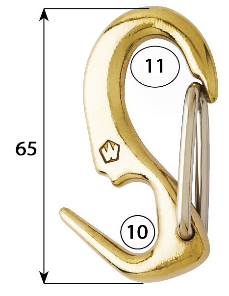 SAIL HOOK 60mm BRASS 3 SAIL HOOK 60mm BRASS - Image 3