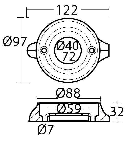 ZINC ANODE VOLVO PENTA SAILDRIVE 120S 3 ZINC ANODE VOLVO PENTA SAILDRIVE 120S - Image 3