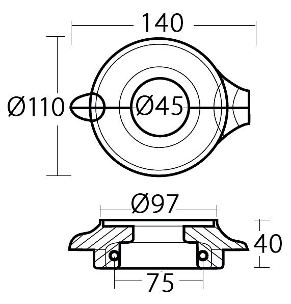 ZINC ANODE VOLVO PENTA SAILDRIVE SD 130-150 3 ZINC ANODE VOLVO PENTA SAILDRIVE SD 130-150 - Image 3