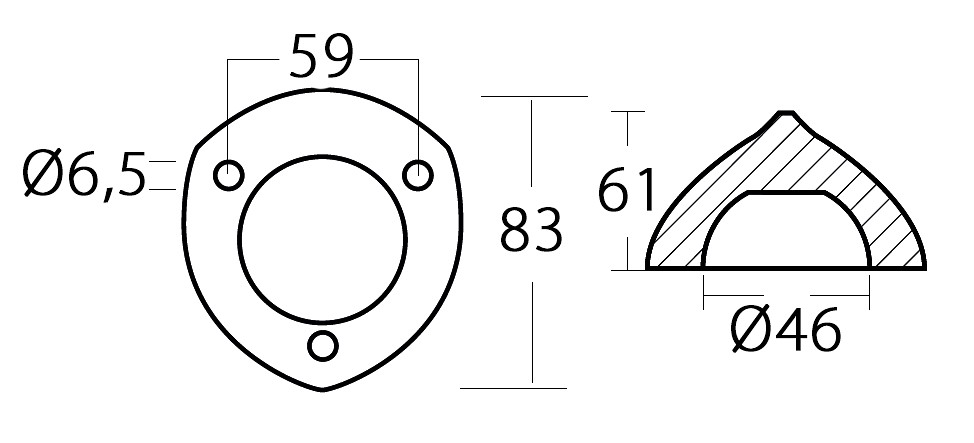 PROPELLER ANODE MAX PROP MX-3, 83mm 3 PROPELLER ANODE MAX PROP MX-3, 83mm - Image 3