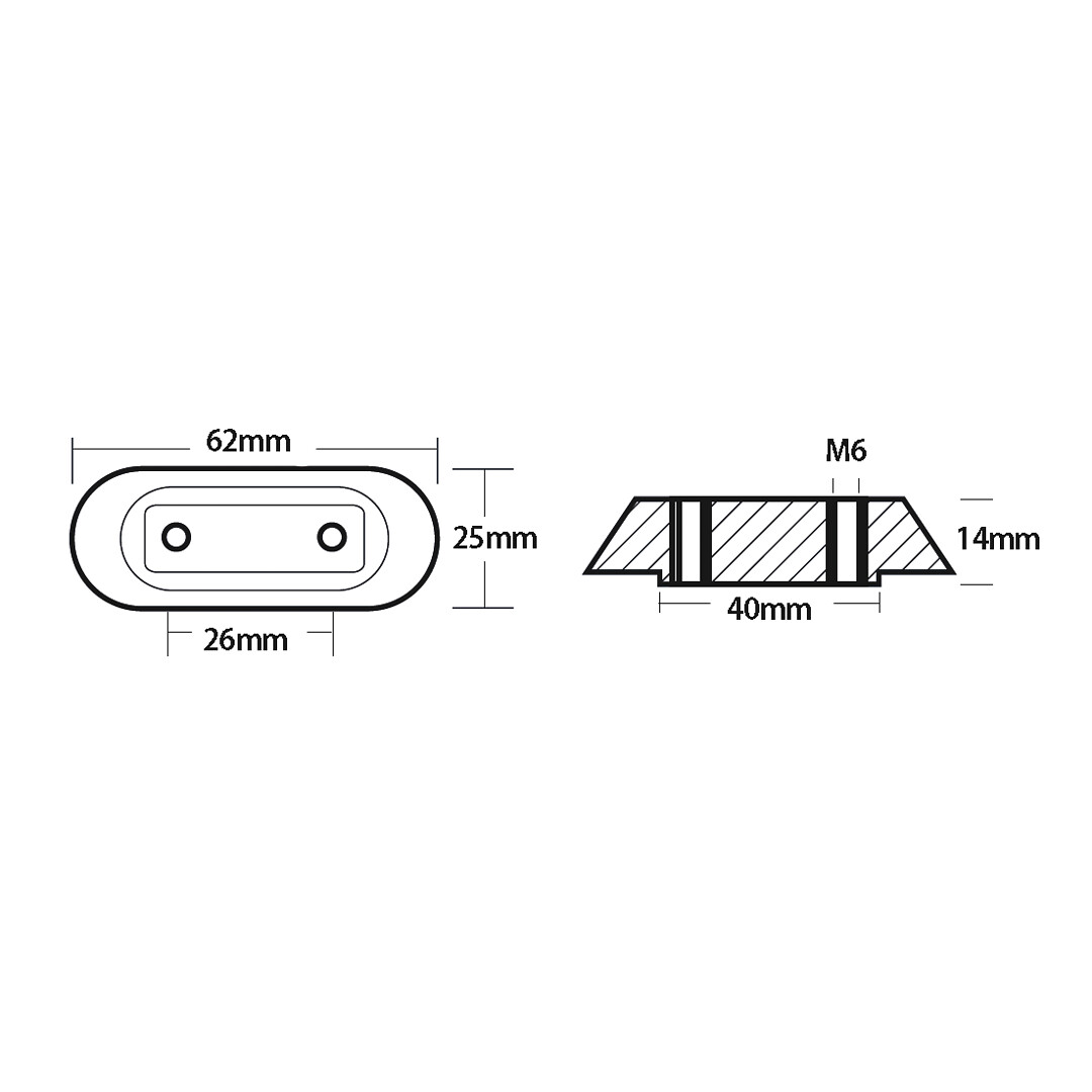 ZINC ANODE FOR HONDA CAVITATION PLATE 3 ZINC ANODE FOR HONDA CAVITATION PLATE - Image 3