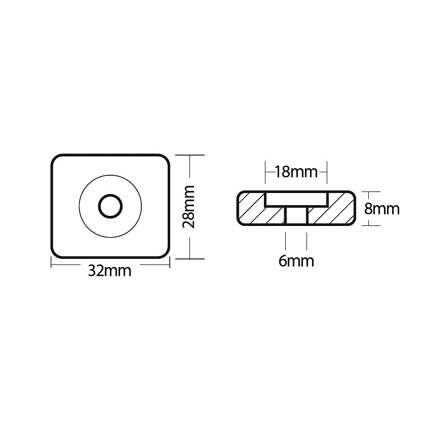 ZINC ANODE HONDA SIDE PIECE 3 ZINC ANODE HONDA SIDE PIECE - Image 3