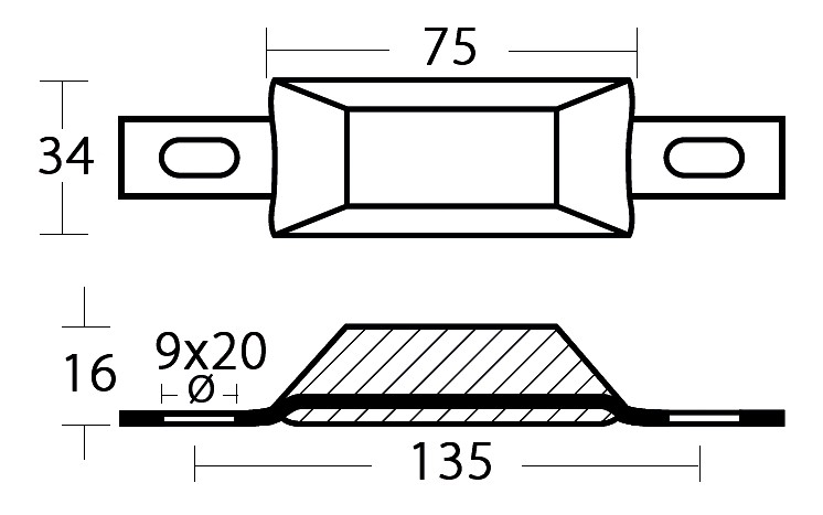 ALUMINUM BODY ANODE 0.25kg 3 ALUMINUM BODY ANODE 0.25kg - Image 3