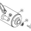 MOTOR FOR H600 WINCH, 12 V, 400 W