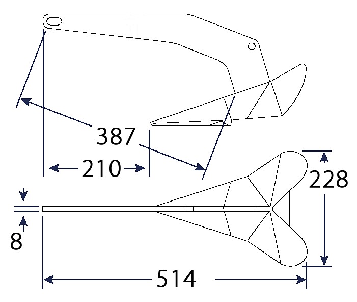 DELTA ANCHOR, GALVANIZED 4kg 3 DELTA ANCHOR, GALVANIZED 4kg - Image 3