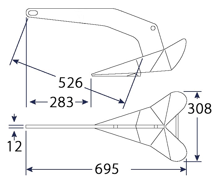 DELTA ANCHOR, GALVANIZED 10kg 3 DELTA ANCHOR, GALVANIZED 10kg - Image 3