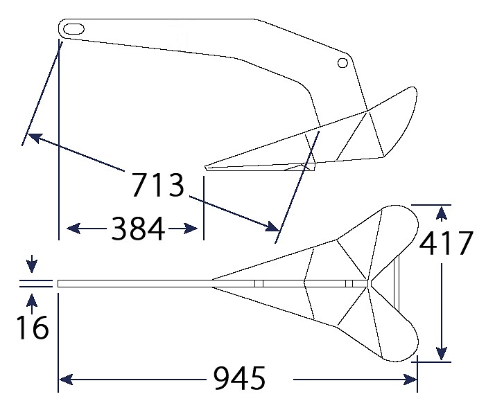 DELTA ANCHOR, GALVANIZED 25kg 3 DELTA ANCHOR, GALVANIZED 25kg - Image 3