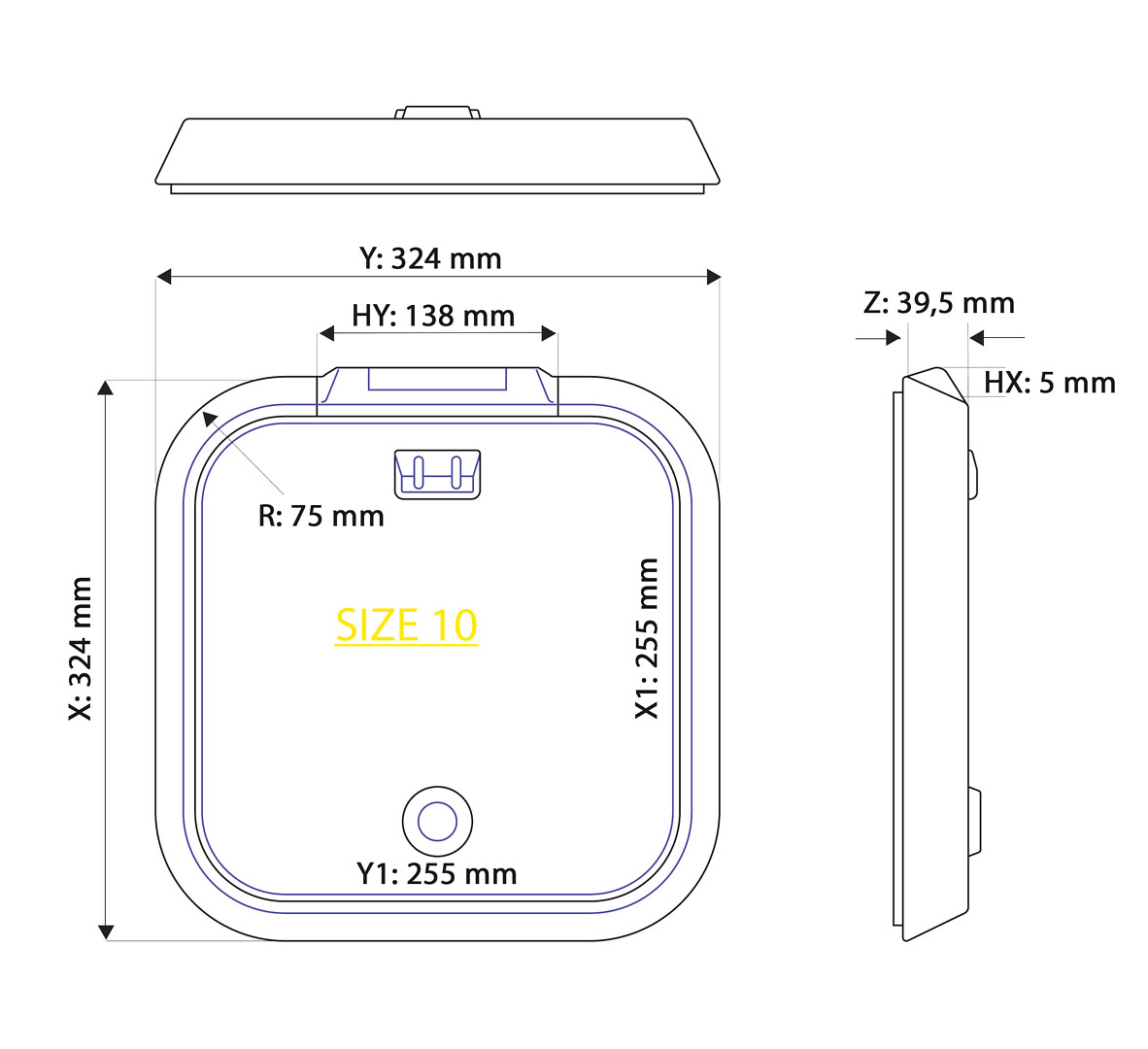 DOOR HATCH LEWMAR OCEAN SIZE 10, FLAT BOTTOM 5 DOOR HATCH LEWMAR OCEAN SIZE 10, FLAT BOTTOM - Image 5