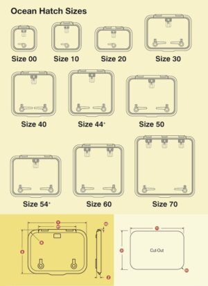 DOOR HATCH LEWMAR OCEAN SIZE 60, FLAT BOTTOM 7 9512406034a fullhd