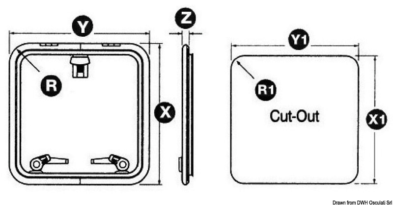 LOW PROFILE DOOR HATCH, SIZE 44 4 LOW PROFILE DOOR HATCH, SIZE 44 - Image 4
