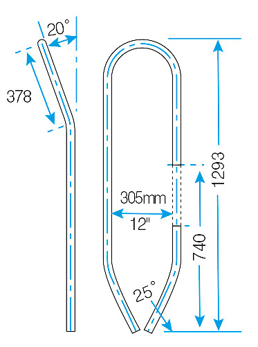 STEERING WHEEL GRIP ARCH, TILTED 1293 MM 3 STEERING WHEEL GRIP ARCH, TILTED 1293 MM - Image 3
