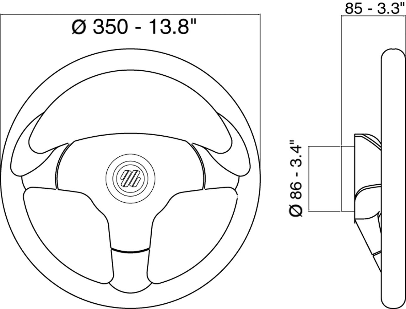 STEERING WHEEL V-60 ANTIGUA 2 STEERING WHEEL V-60 ANTIGUA - Image 2