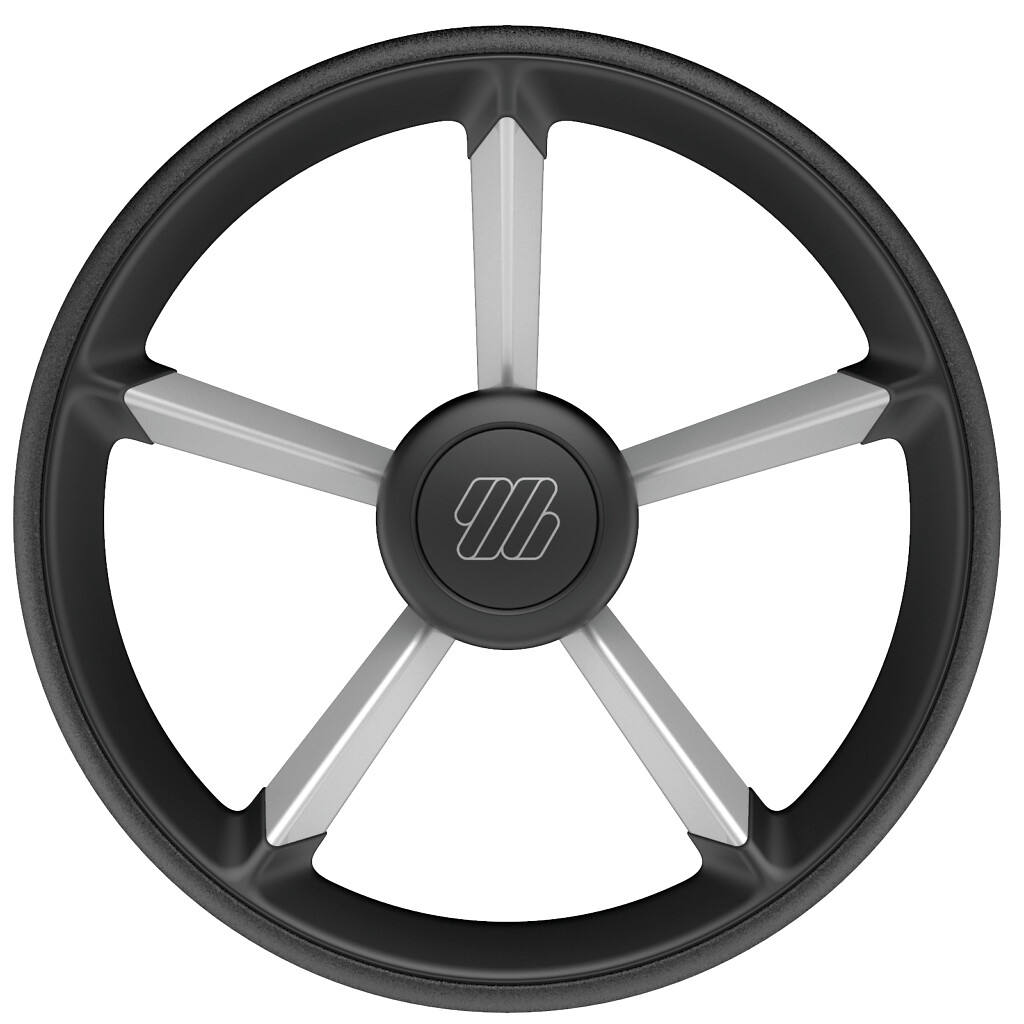 STEERING WHEEL V75, BLACK/SILVER 1 STEERING WHEEL V75, BLACK/SILVER