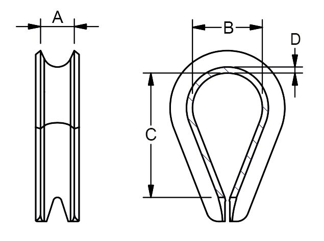 STAINLESS STEEL HOOK, FOR 6MM CABLE 3 STAINLESS STEEL HOOK, FOR 6MM CABLE - Image 3