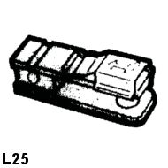 THROTTLE CABLE FITTING L 25 1 THROTTLE CABLE FITTING L 25