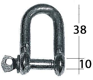 SHACKLE GALVANIZED D-MODEL 10MM 2 SHACKLE GALVANIZED D-MODEL 10MM - Image 2