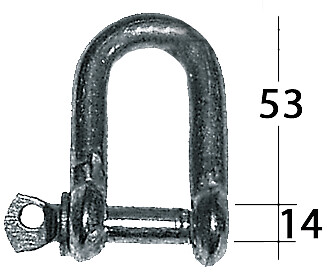 SHACKLE GALVANIZED D-MODEL 14MM 2 SHACKLE GALVANIZED D-MODEL 14MM - Image 2