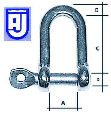 SHACKET STAINLESS STEEL 730'D' M6 1/4 1 SHACKET STAINLESS STEEL 730'D' M6 1/4