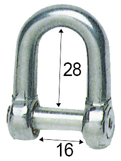ANCHOR SHACKET 8MM, WITH HEXAGON SCREW 2 ANCHOR SHACKET 8MM, WITH HEXAGON SCREW - Image 2