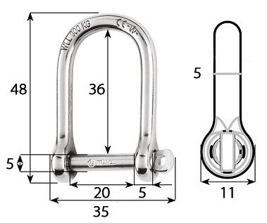 SHACKET, D-MODEL WIDE 5mm 3 SHACKET, D-MODEL WIDE 5mm - Image 3