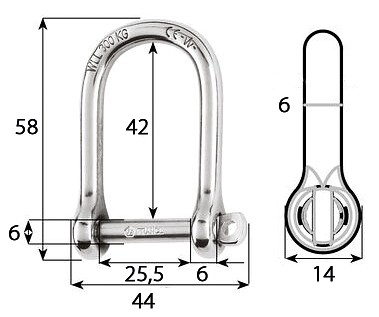 SHACKET, D-MODEL WIDE 6mm 3 SHACKET, D-MODEL WIDE 6mm - Image 3