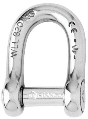 SHACKLE, D-MODEL, LOCKABLE 10mm