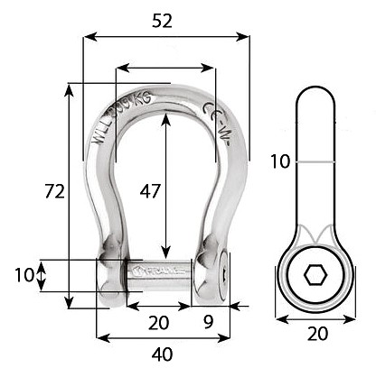 LYRA BUCKLE WITH KEY LOCK 8mm 3 LYRA BUCKLE WITH KEY LOCK 8mm - Image 3