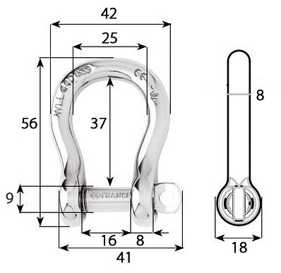 LYRA SHACKET, LOCKING 8mm 3 LYRA SHACKET, LOCKING 8mm - Image 3