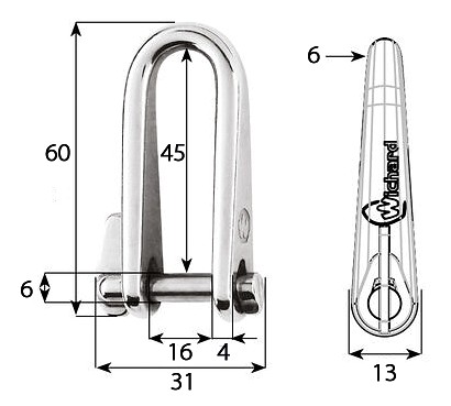 KEY SHANK, D-MODEL 6mm 3 KEY SHANK, D-MODEL 6mm - Image 3