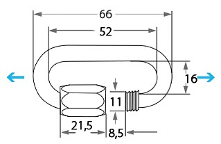 QUICK LINK, STAINLESS STEEL 7mm 3 QUICK LINK, STAINLESS STEEL 7mm - Image 3