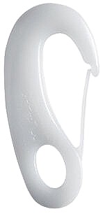 WHITE PLASTIC HOOK 37MM