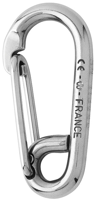 CARABINER HOOK, STAINLESS STEEL 80mm 1 CARABINER HOOK, STAINLESS STEEL 80mm