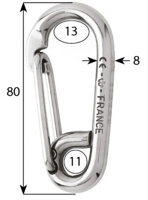CARABINER HOOK, STAINLESS STEEL 80mm 5 9513039251m fullhd jpg