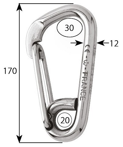 CARABINER HOOK 170mm 4 CARABINER HOOK 170mm - Image 4
