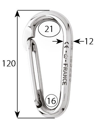 CARABINER HOOK 120mm 3 CARABINER HOOK 120mm - Image 3